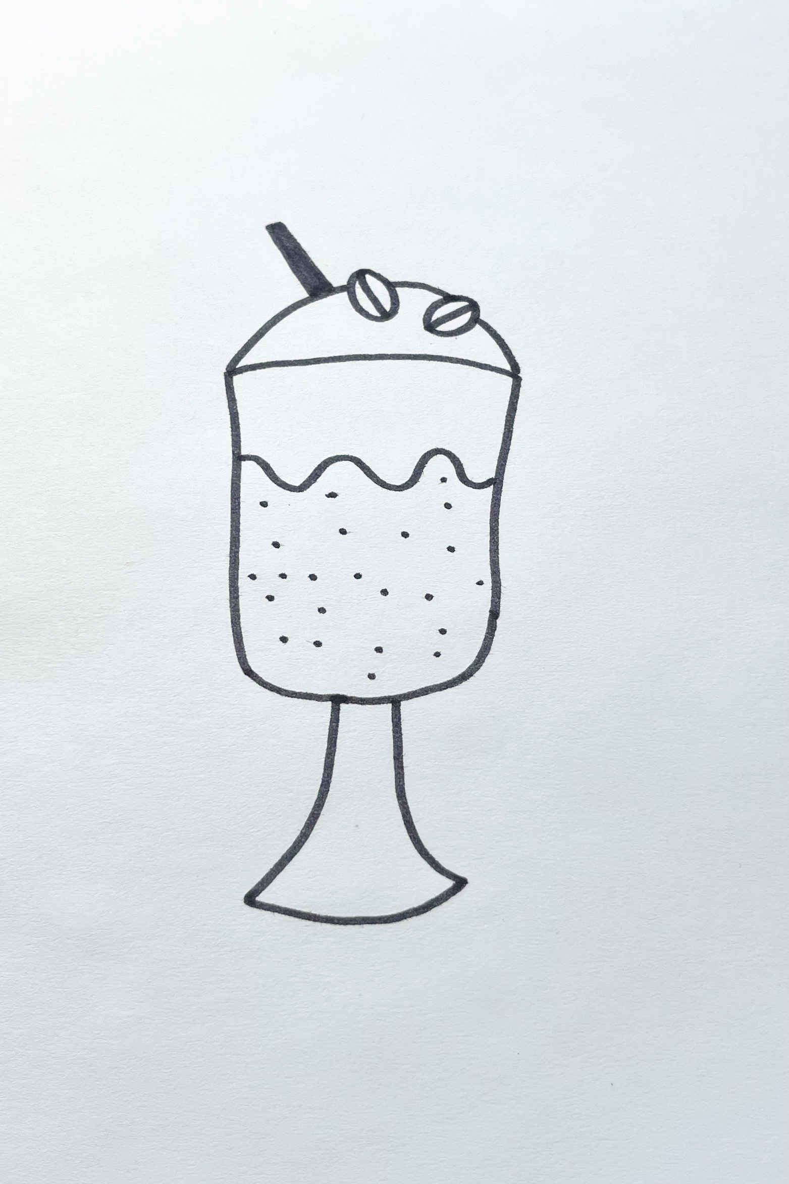 iced coffee drawing