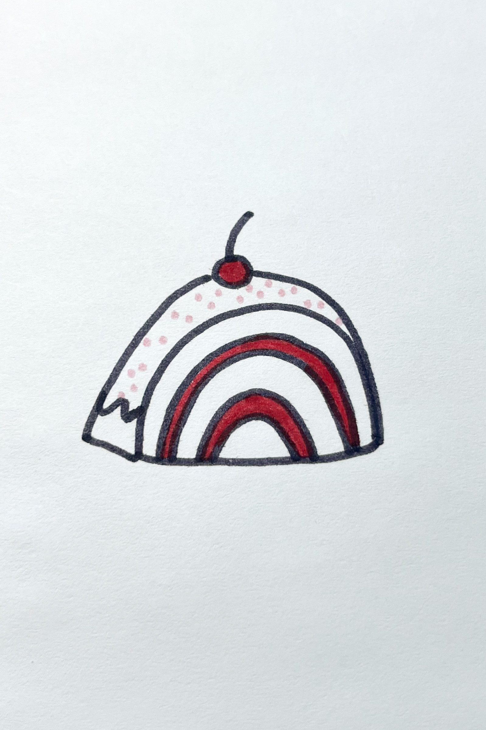 strawberry roll drawing