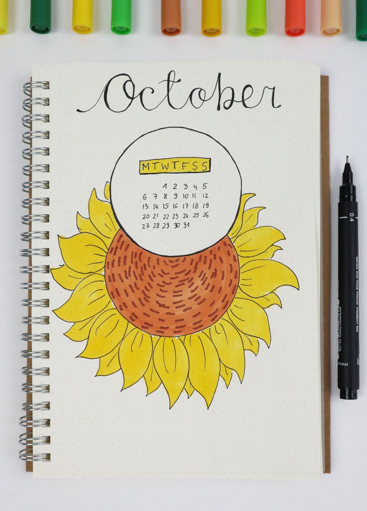 bullet journal Monthly Cover Page idea