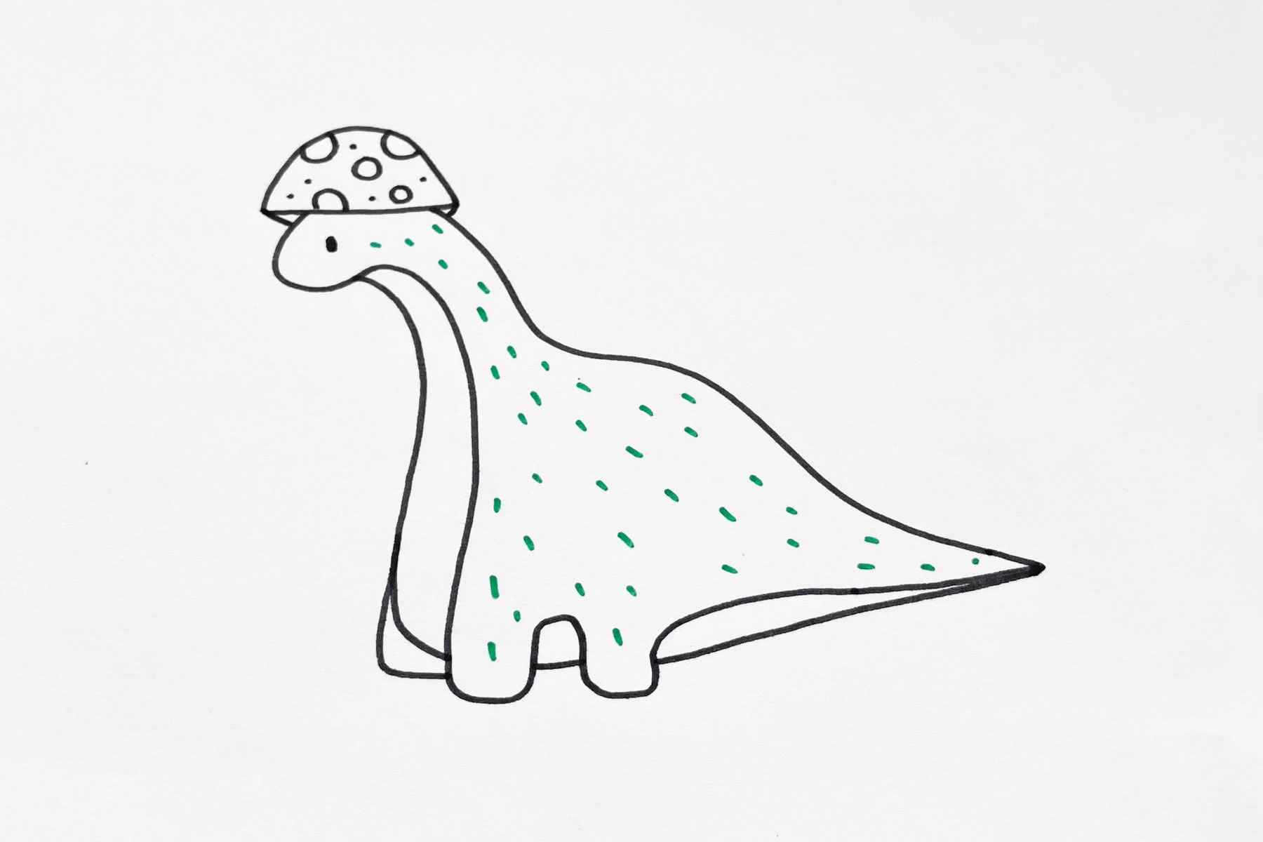 Funghi Dinosaur drawing