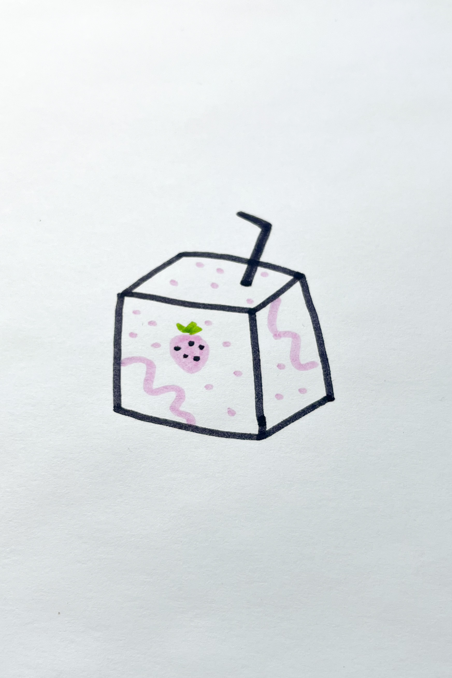 strawberry milk drawing