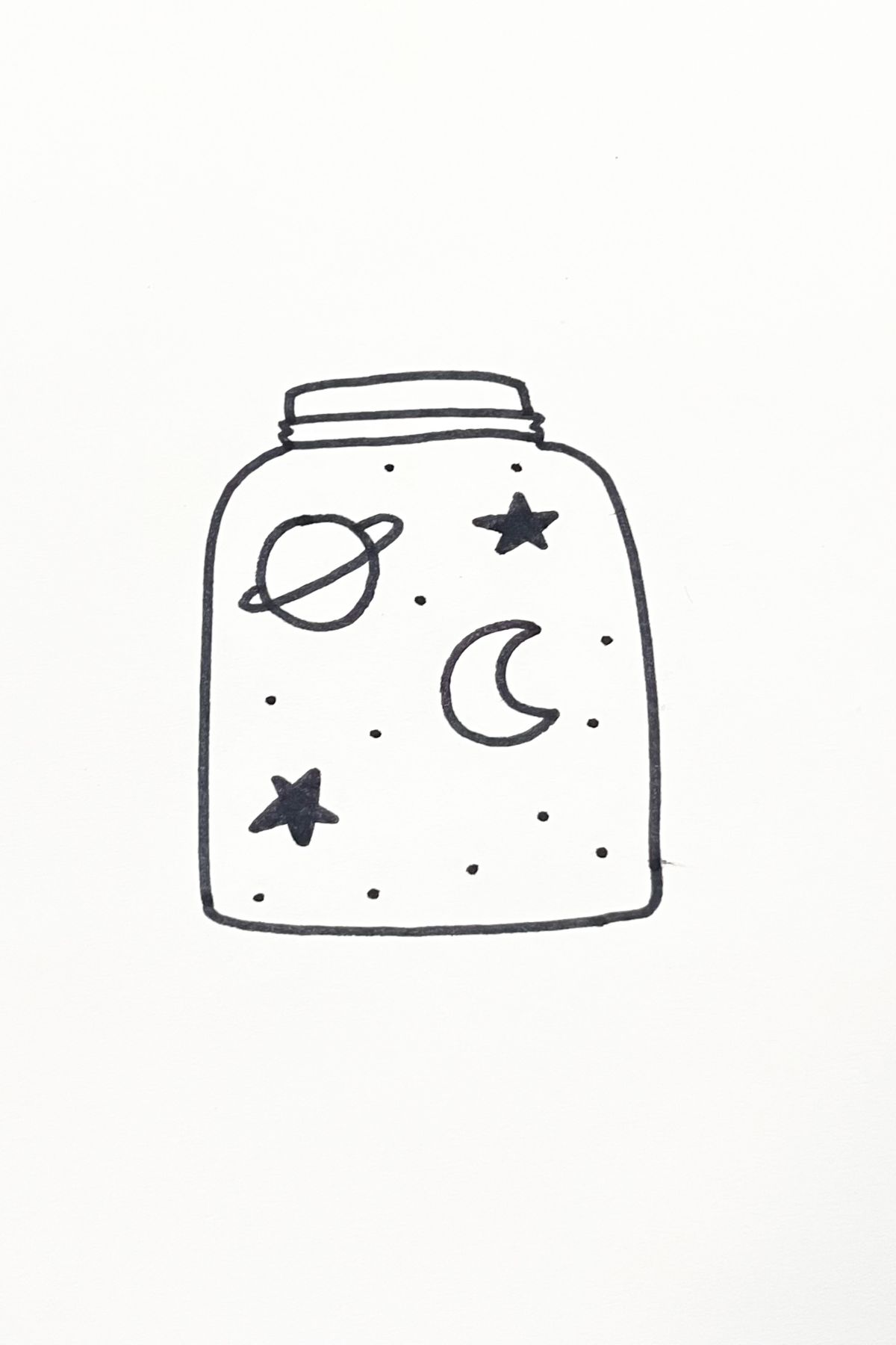 universe in a jar drawing idea