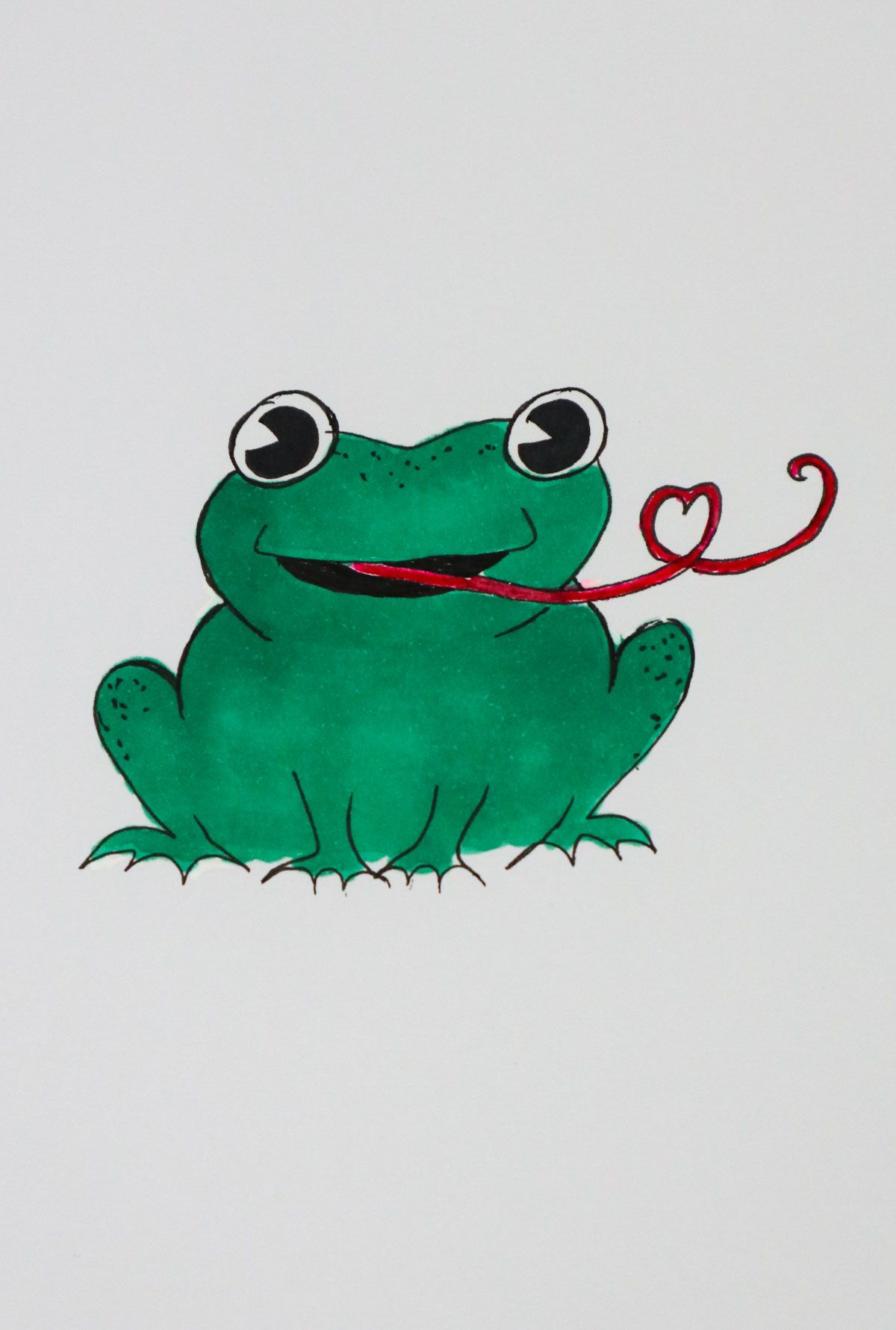 tongue tied frog drawing