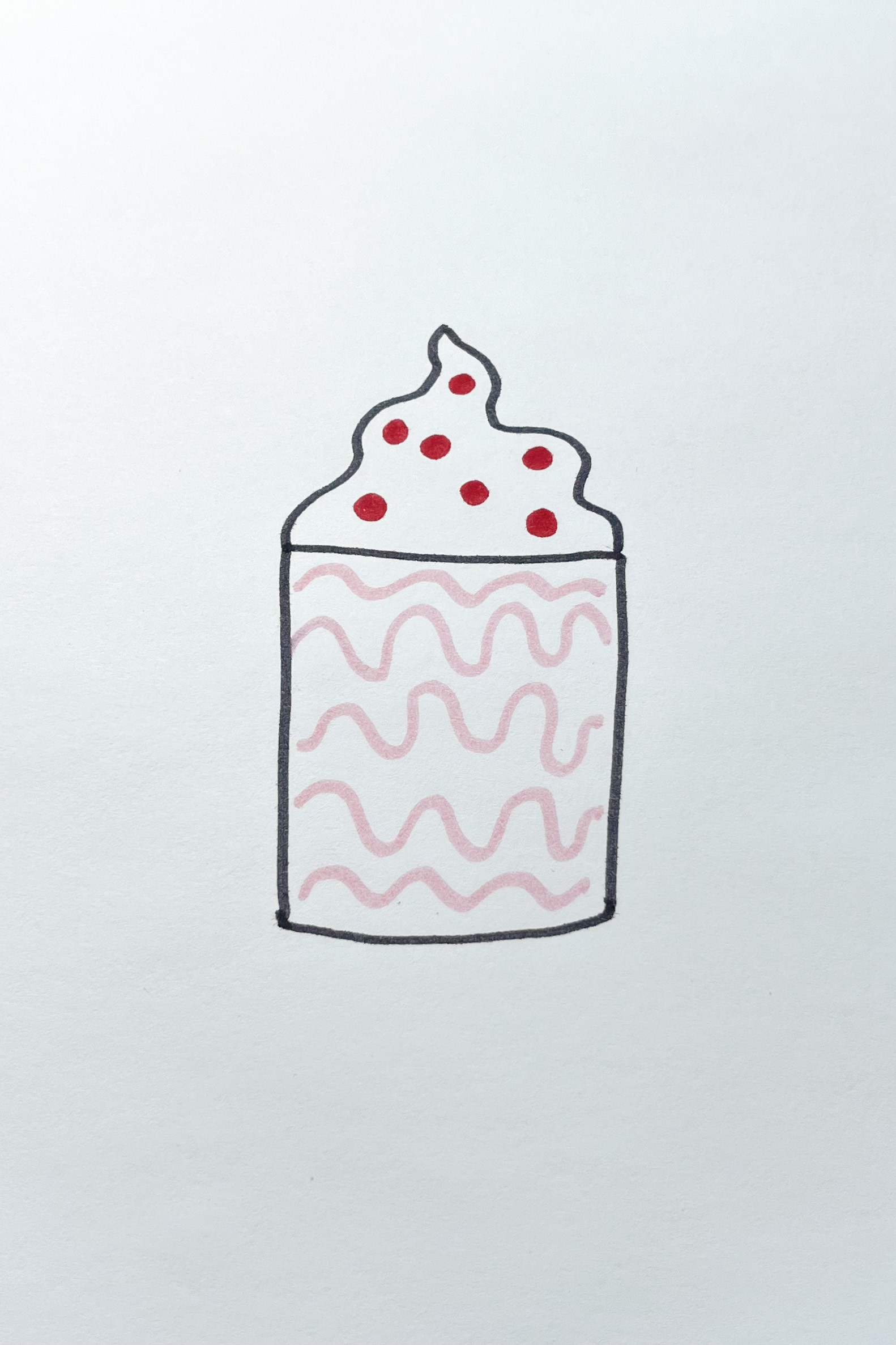 strawberry milkshake drawing