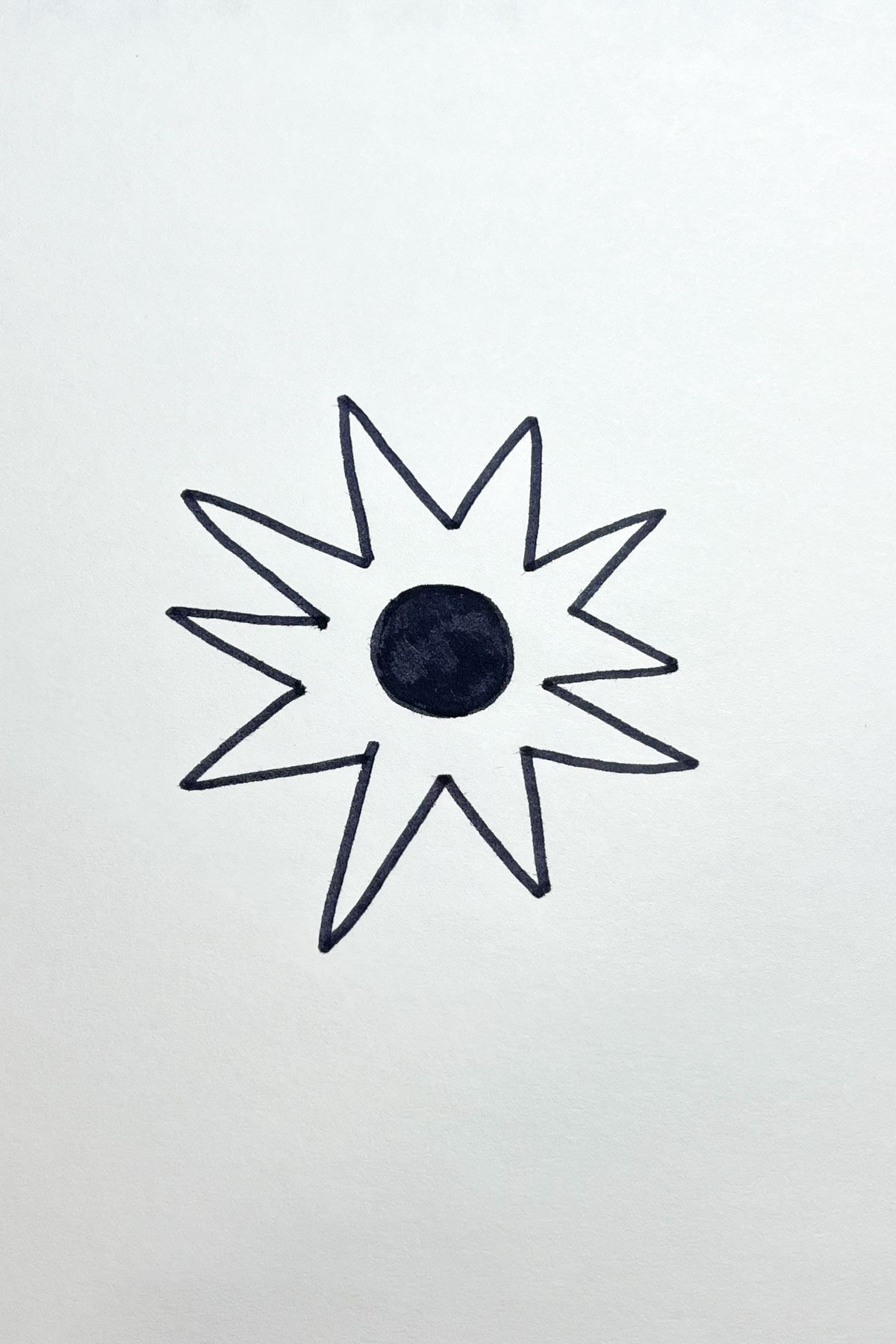 sunburst drawing