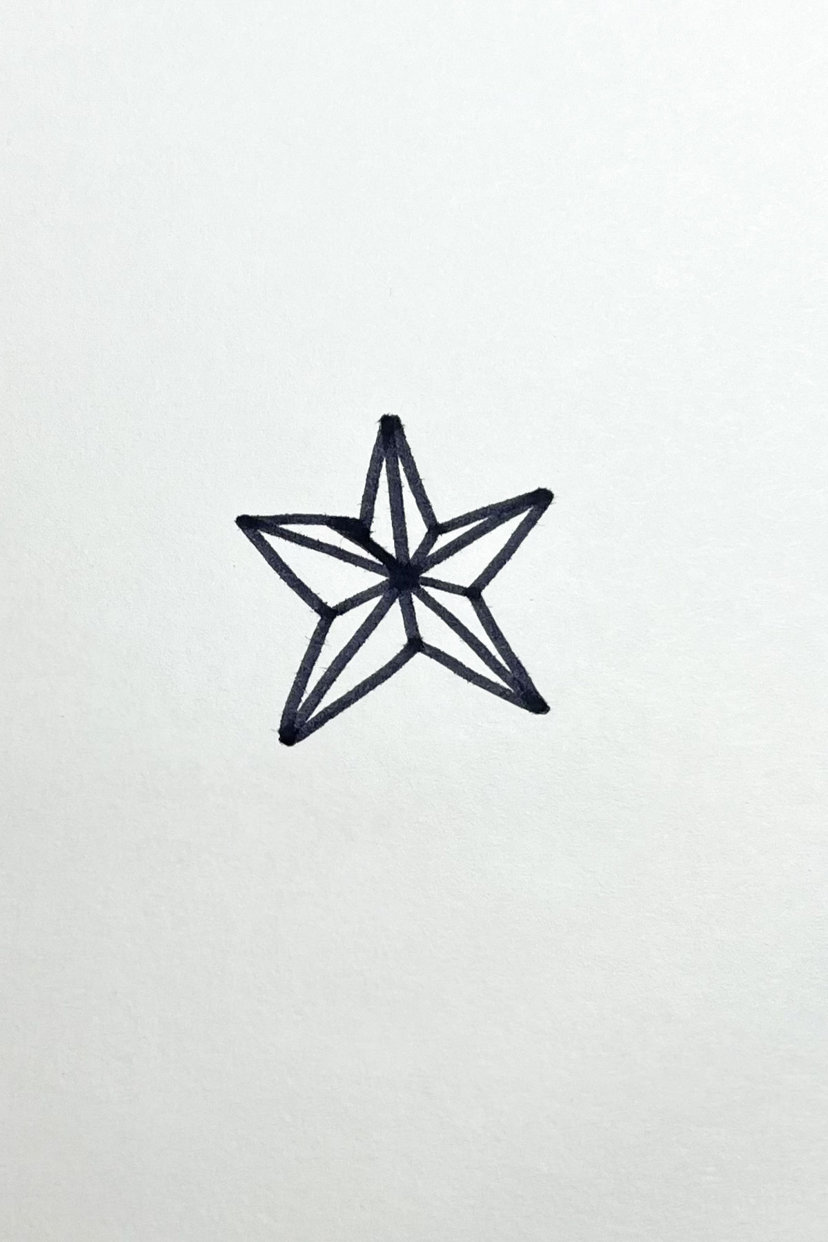 folded star drawing