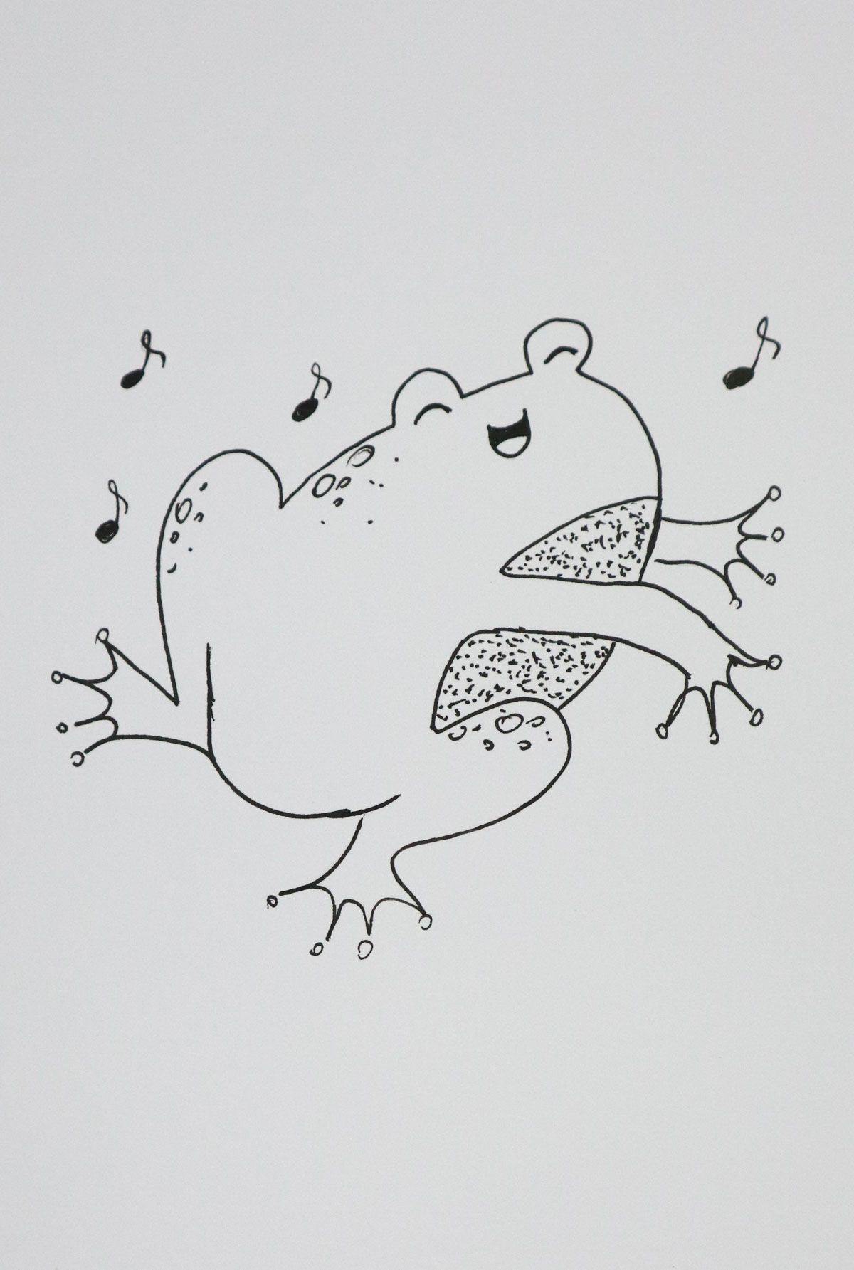dancing frog drawing