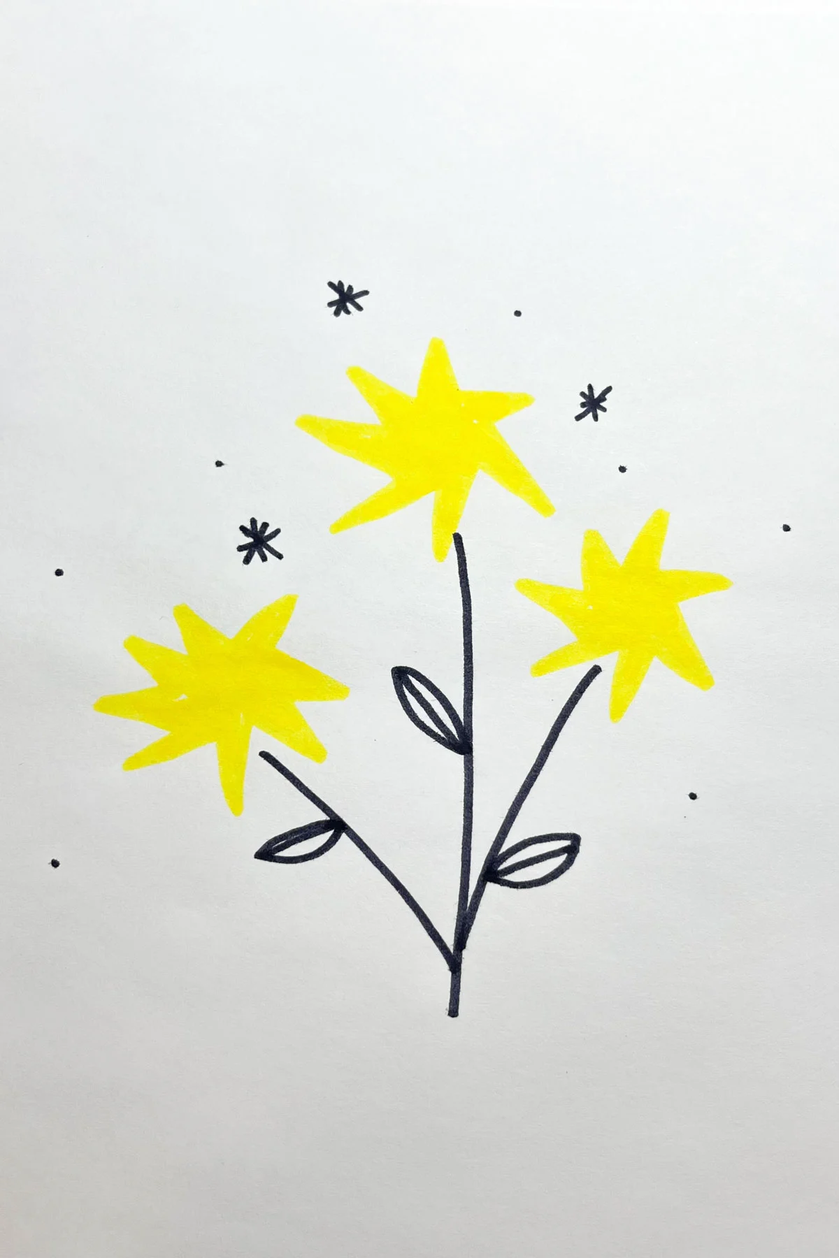 dandelion stars drawing