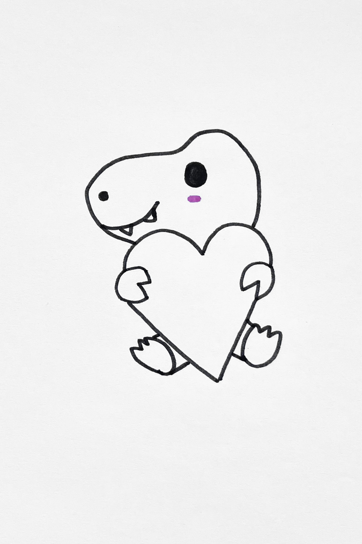  Lovely Little Dinosaur drawing