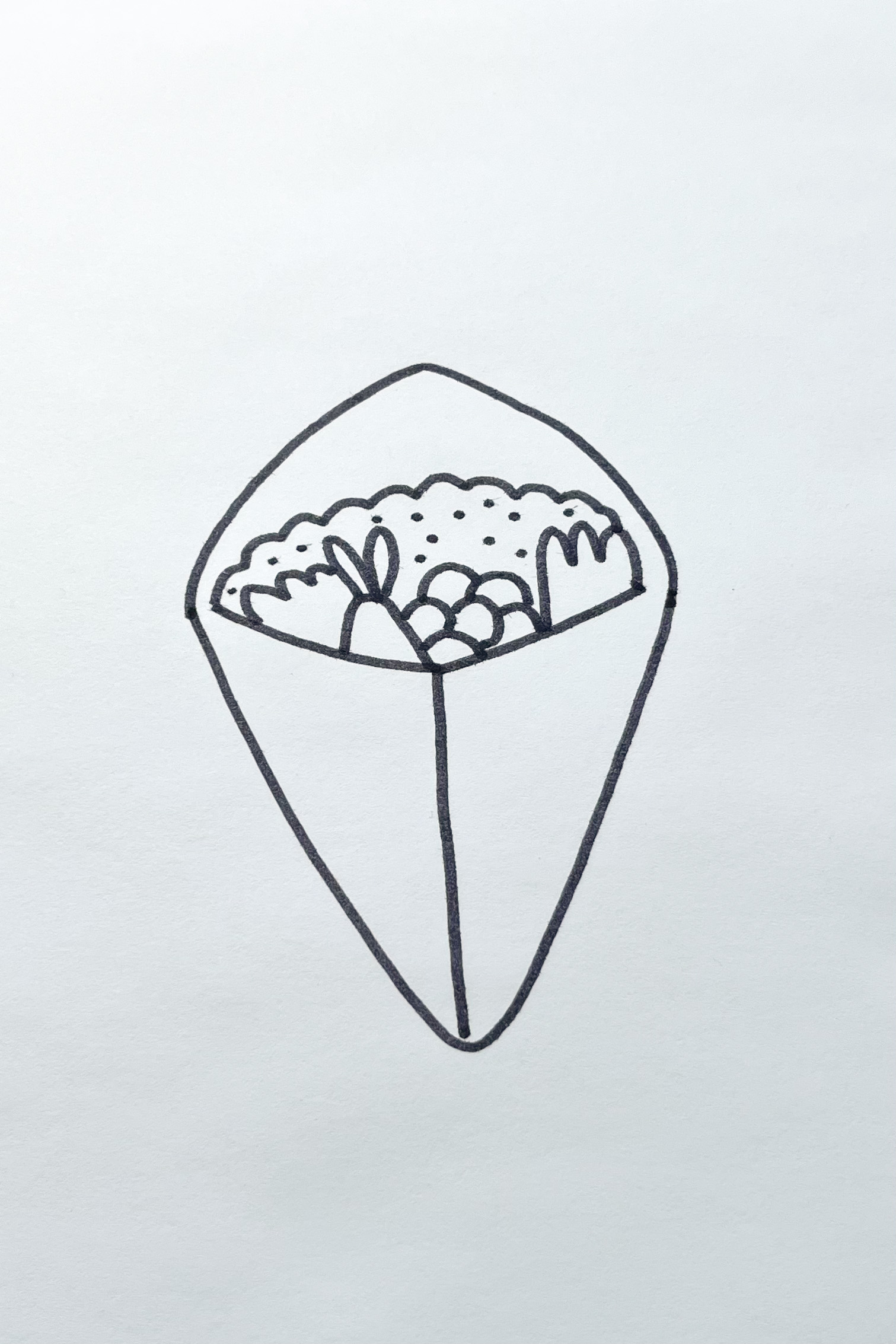 sushi cone drawing