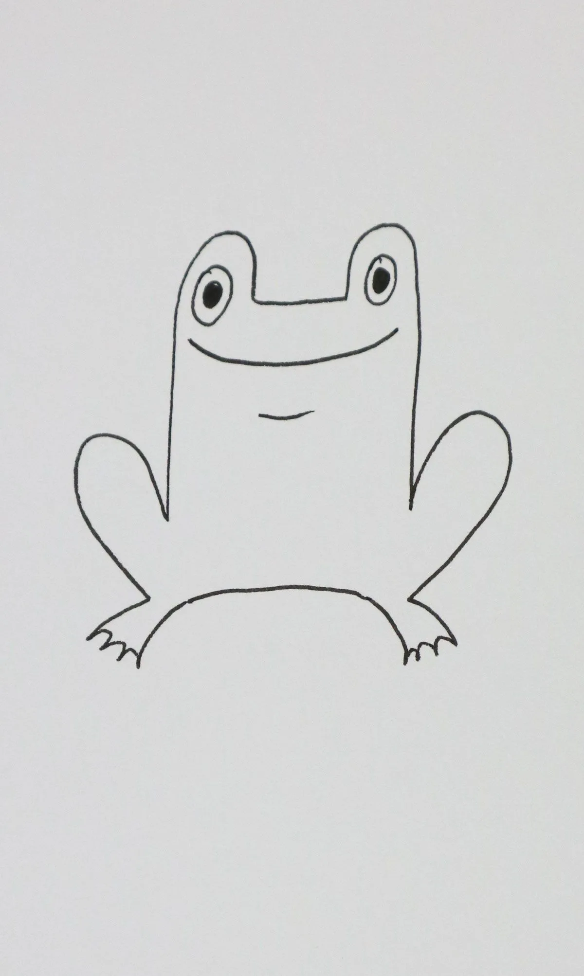 simplistic frog drawing