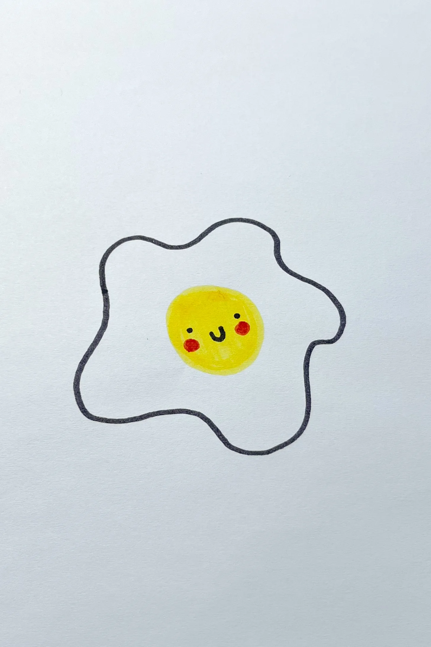 fried egg drawing