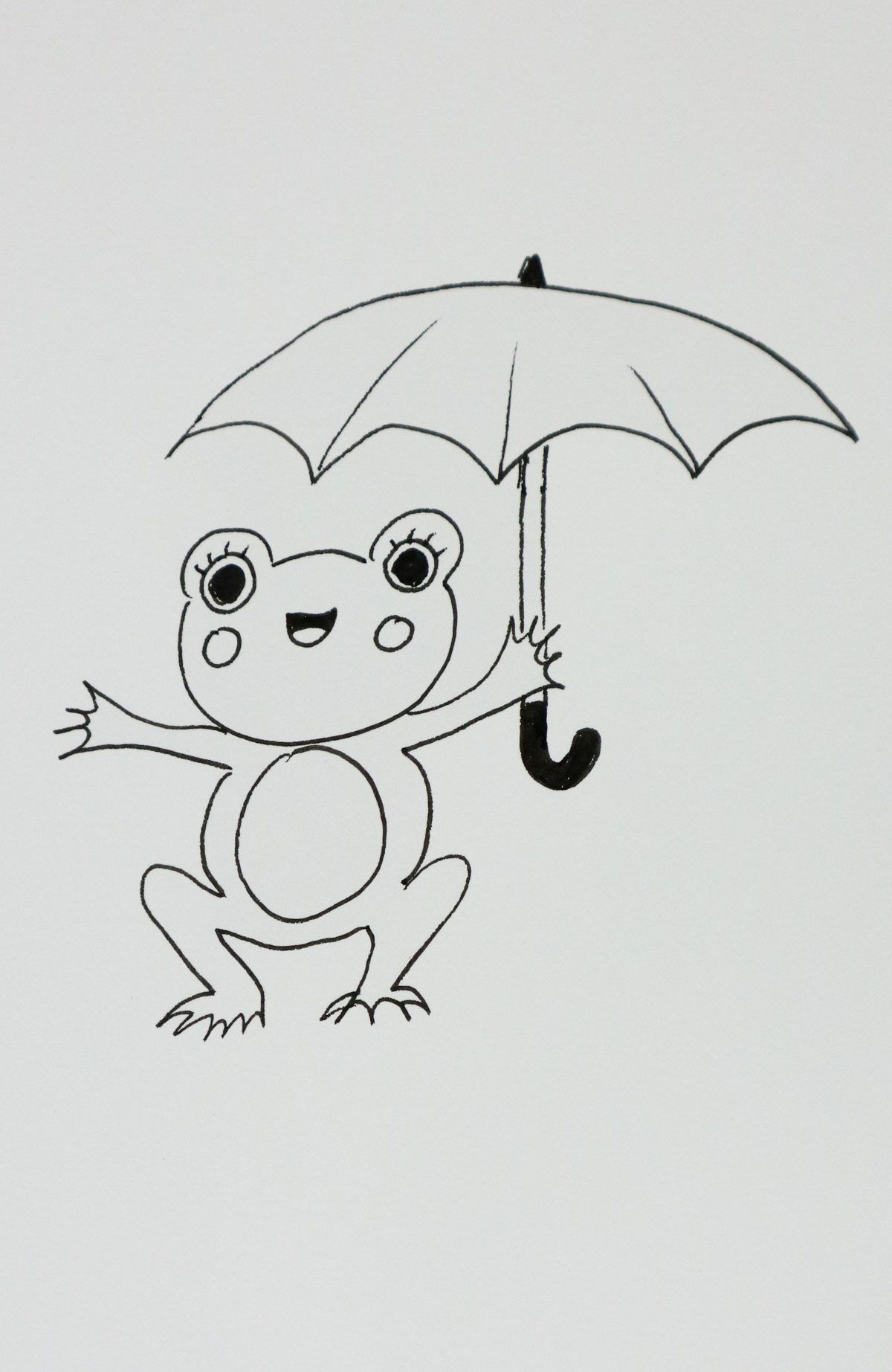 keeping dry frog drawing