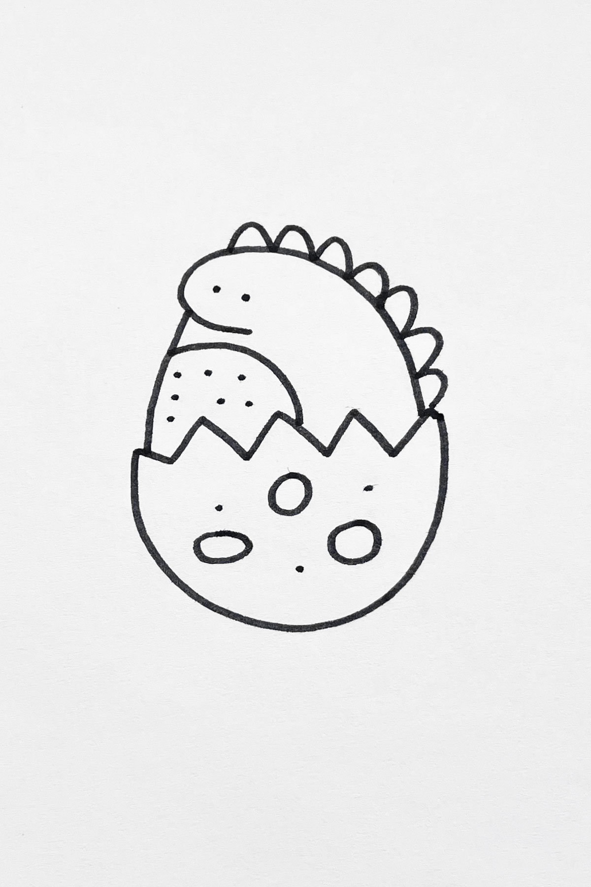 Hatching Dinosaur drawing