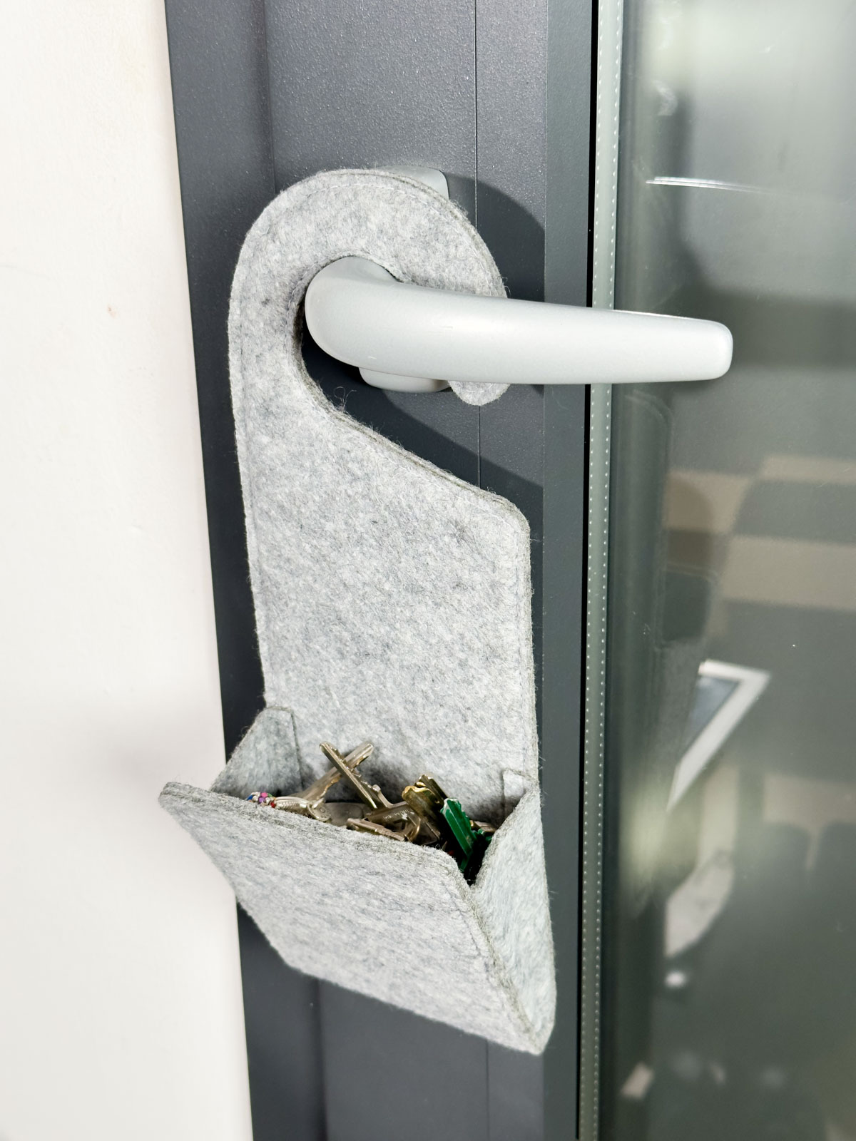 Hang a Fabric Key Holder on a Door Handle