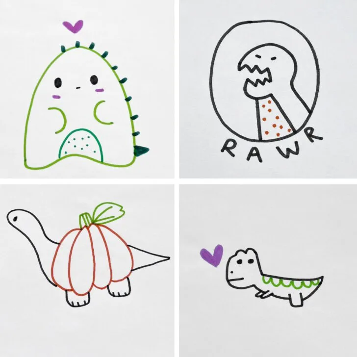 dinosaur drawing ideas