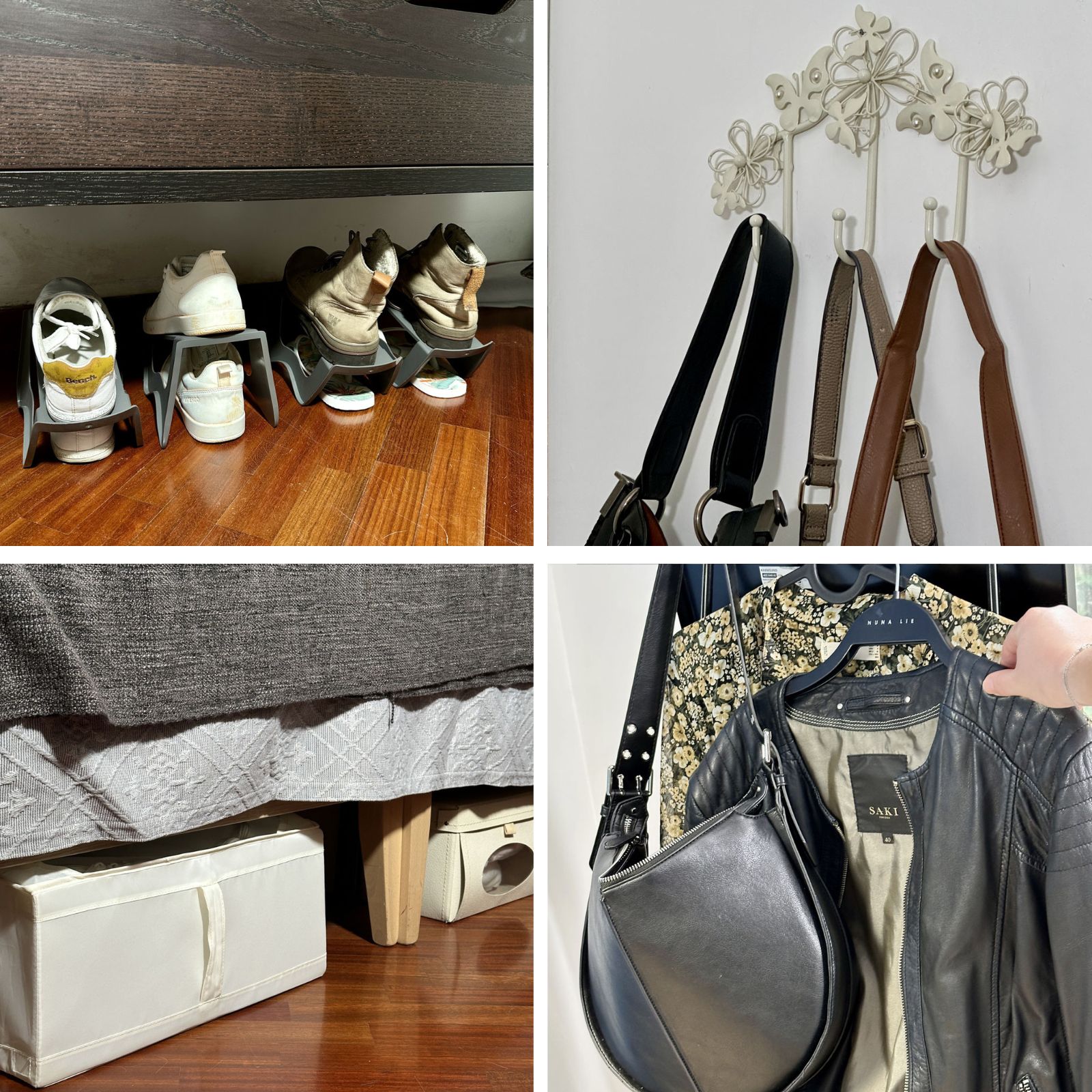 Organized small bedroom with clever storage solutions and clean design.