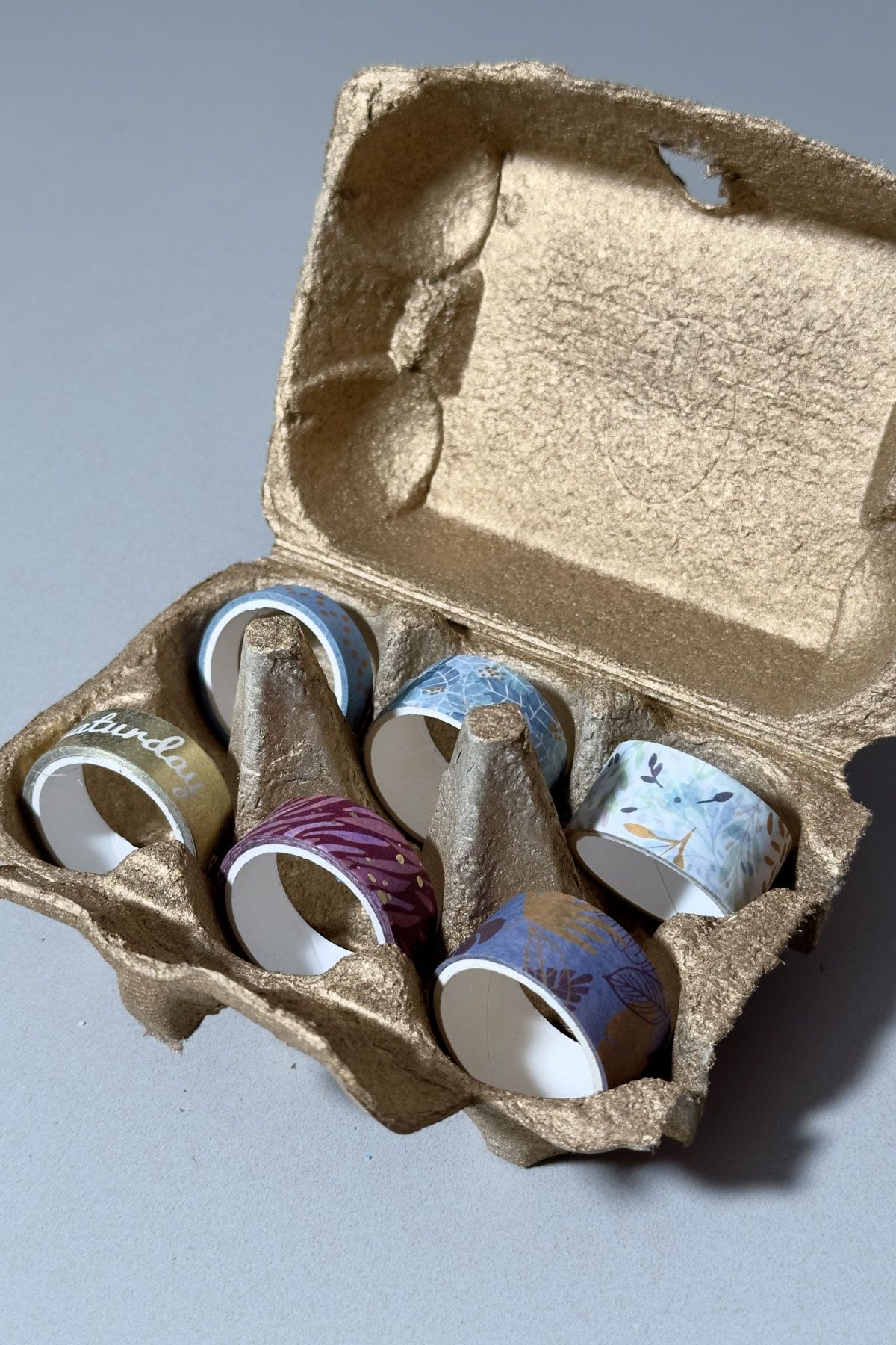 Store Washi Tapes In An Egg Carton