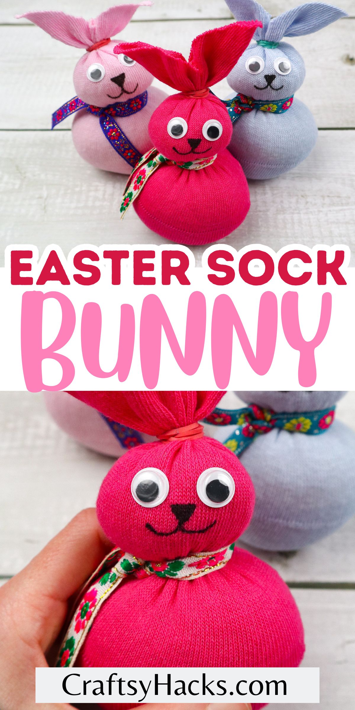 DIY Easter Sock Bunnies - Craftsy Hacks