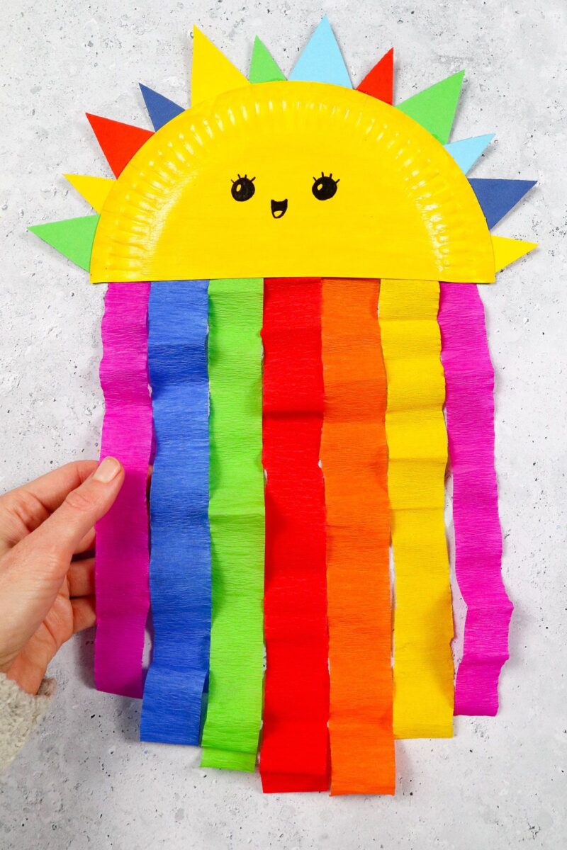 Paper Plate Rainbow Craft - Craftsy Hacks