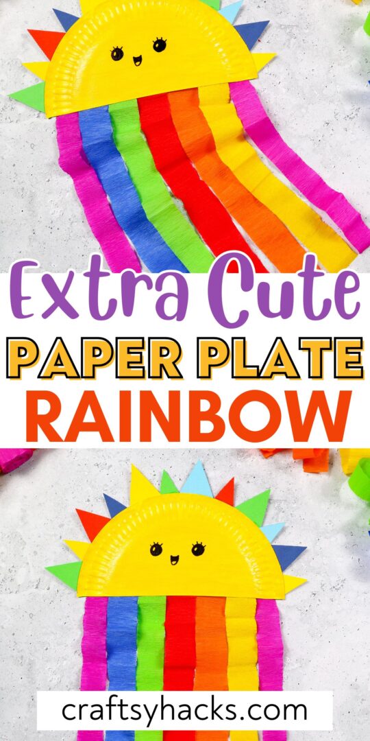 Paper Plate Rainbow Craft - Craftsy Hacks