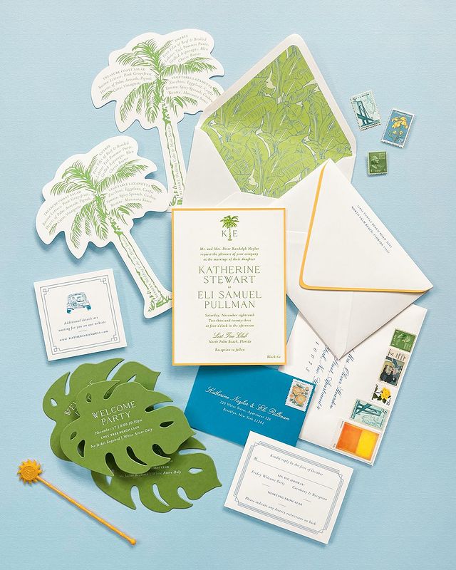 Tropical Palm Tree Cards