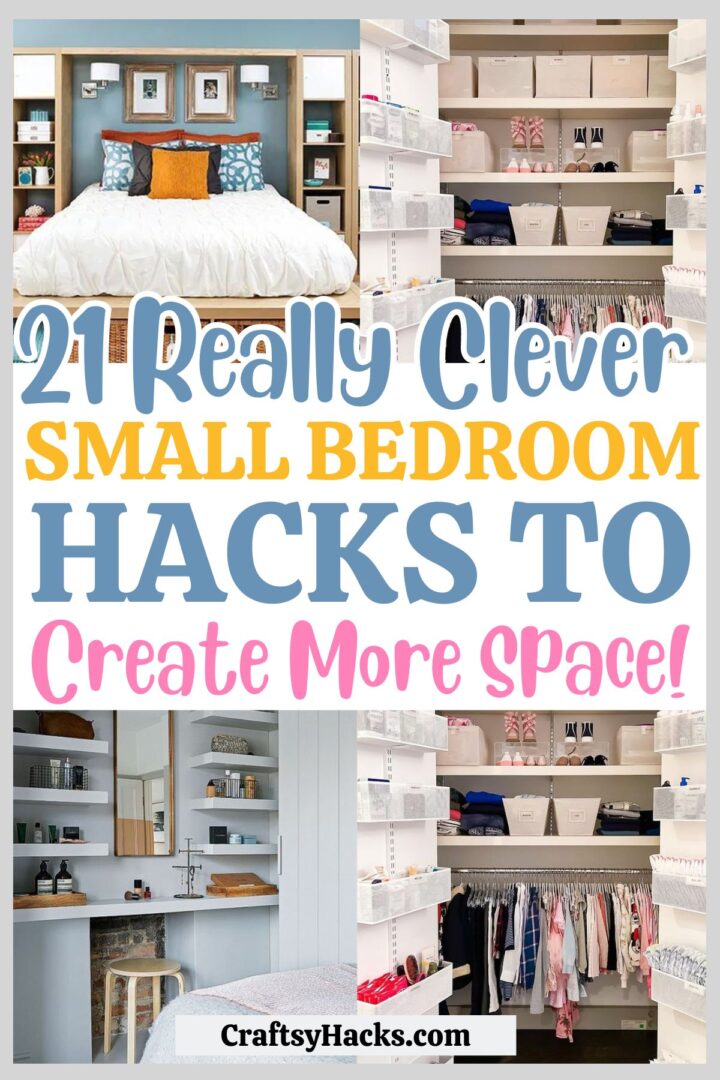 21 Genius Hacks for Small Bedrooms - Craftsy Hacks