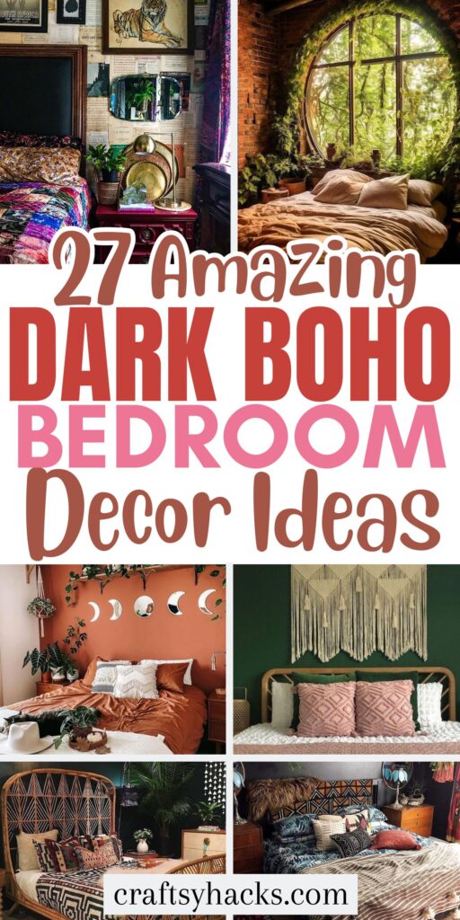 dark boho bedroom decor