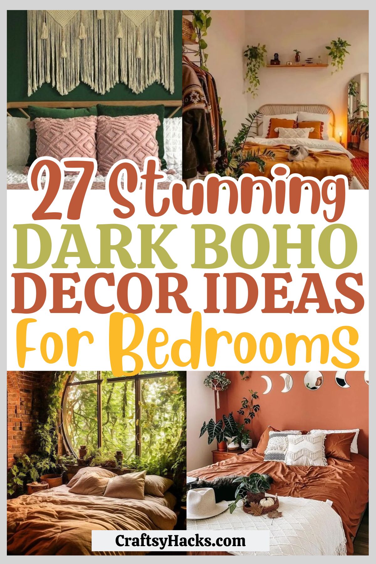dark boho bedroom decor ideas