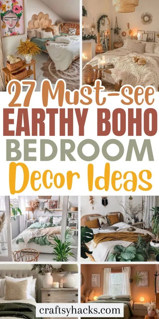 earthy boho bedroom decor ideas