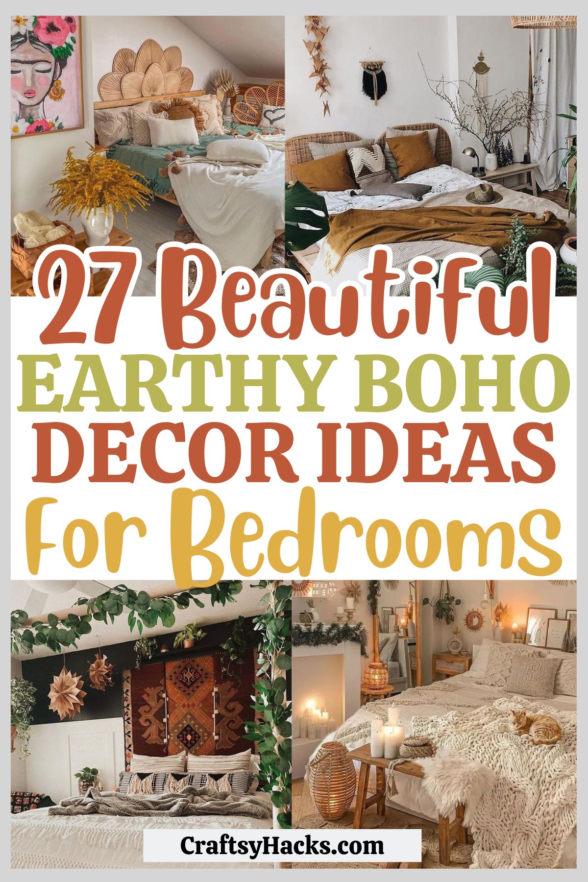 earthy boho decor for bedrooms