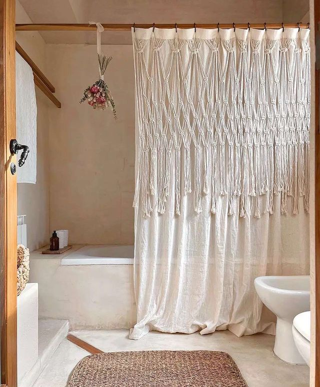Wooden Shower Curtain Rod