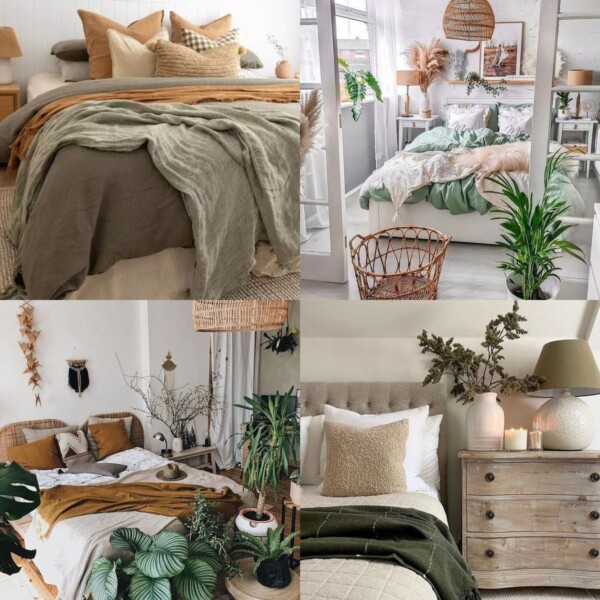 earthy boho bedroom decor