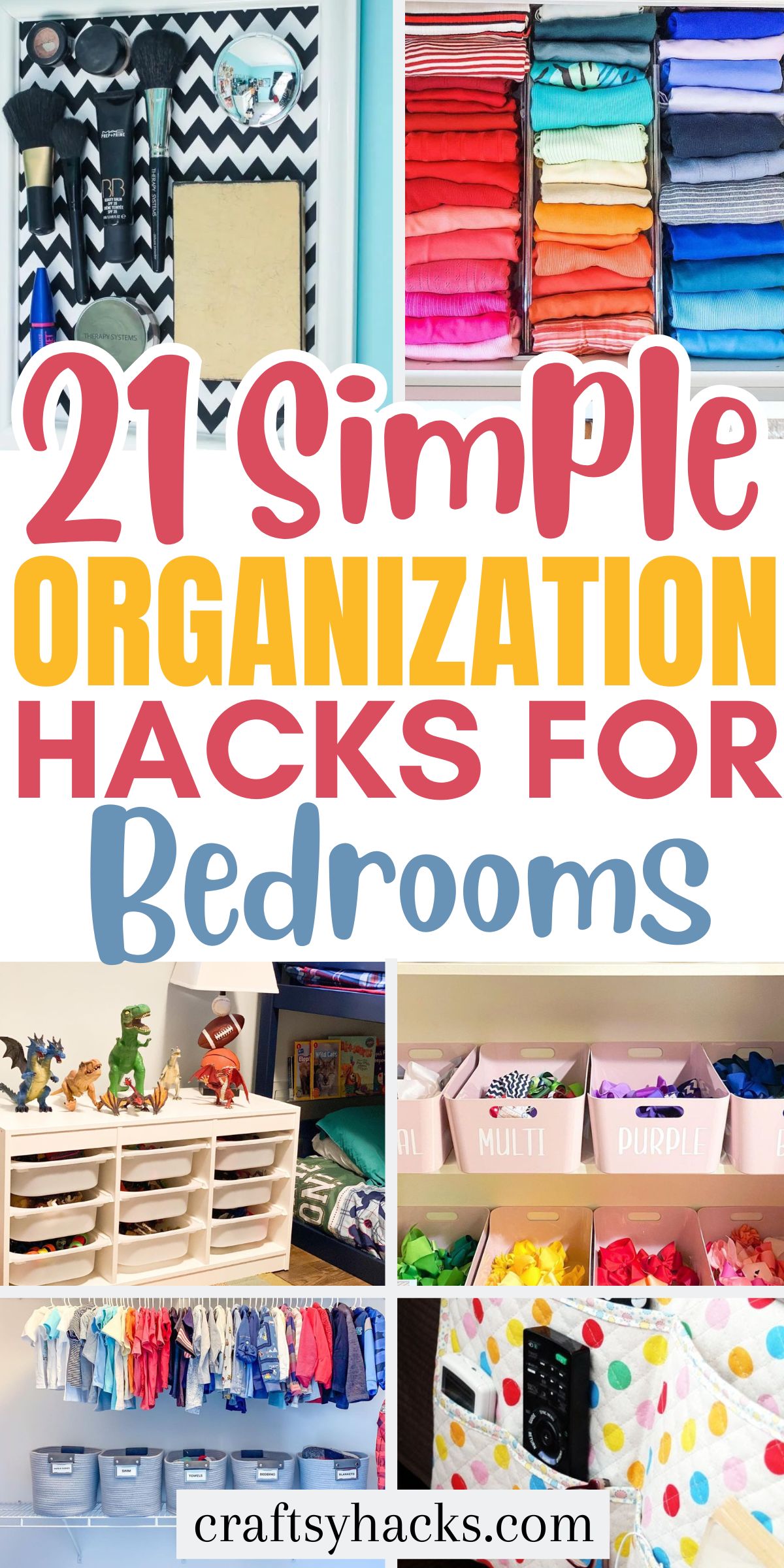 Organization Hacks for bedrooms