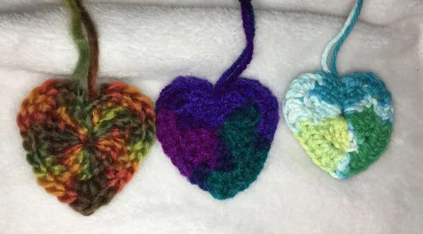 crochet hearts