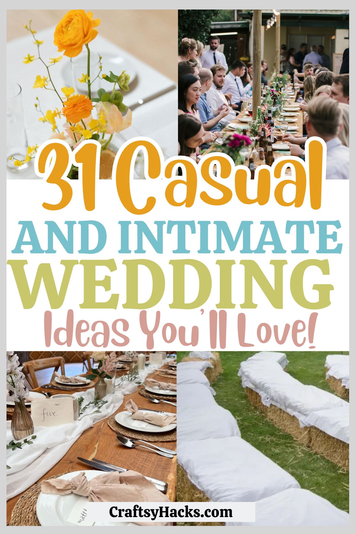 Casual Wedding Ideas for low key couples