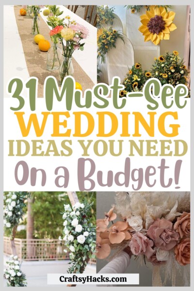 31 Stunning Wedding Décor Ideas on a Budget - Craftsy Hacks