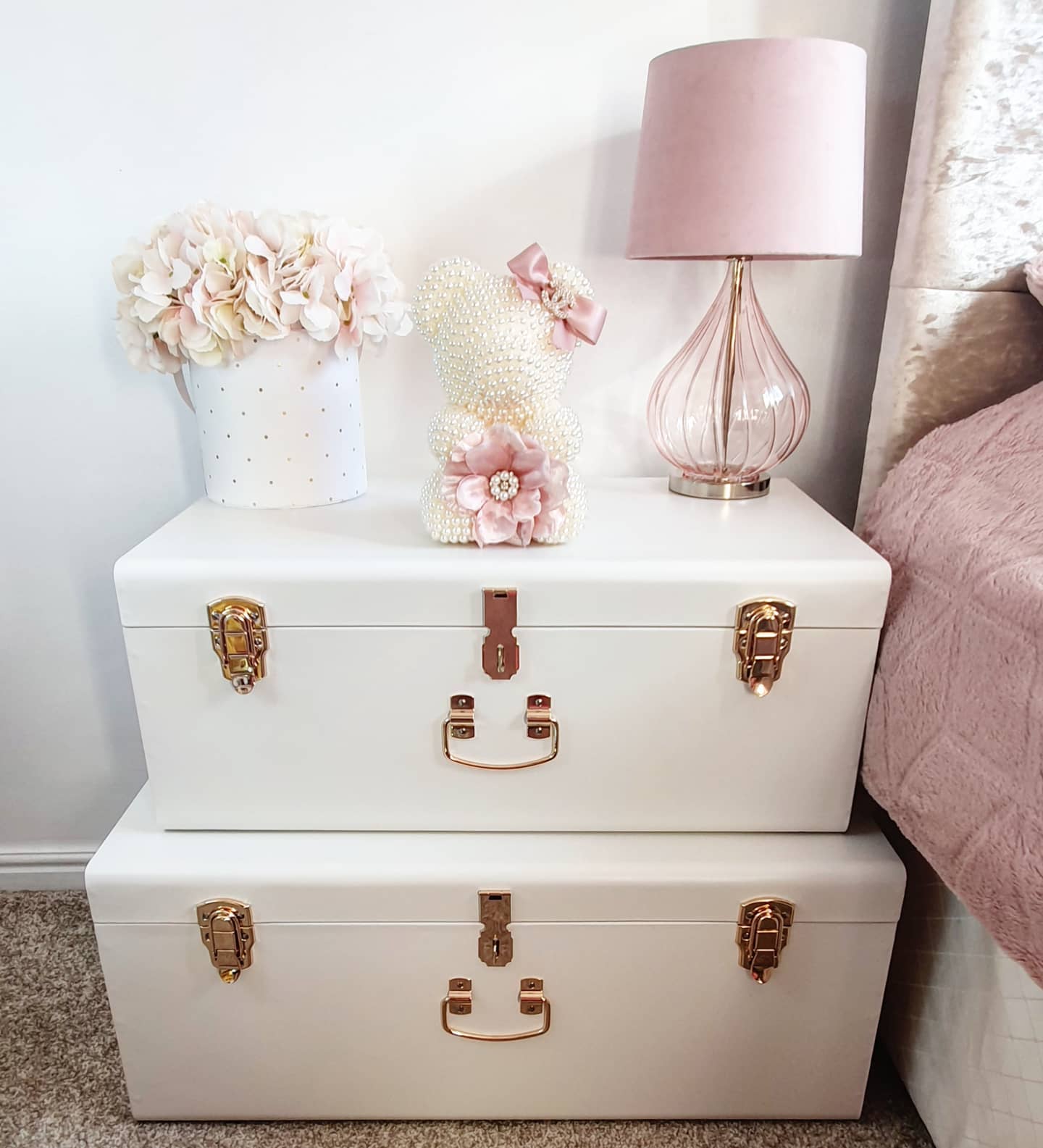 storage trunk bedside table