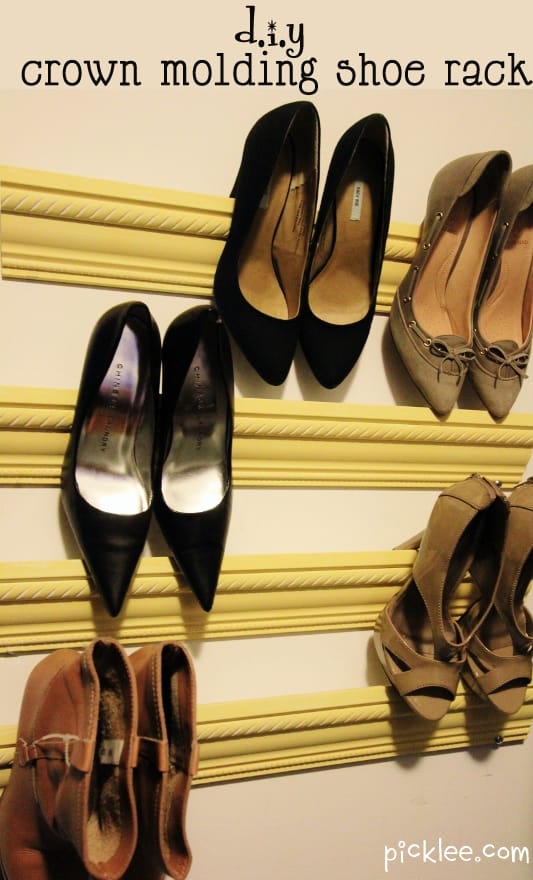 crown molding shoe rack