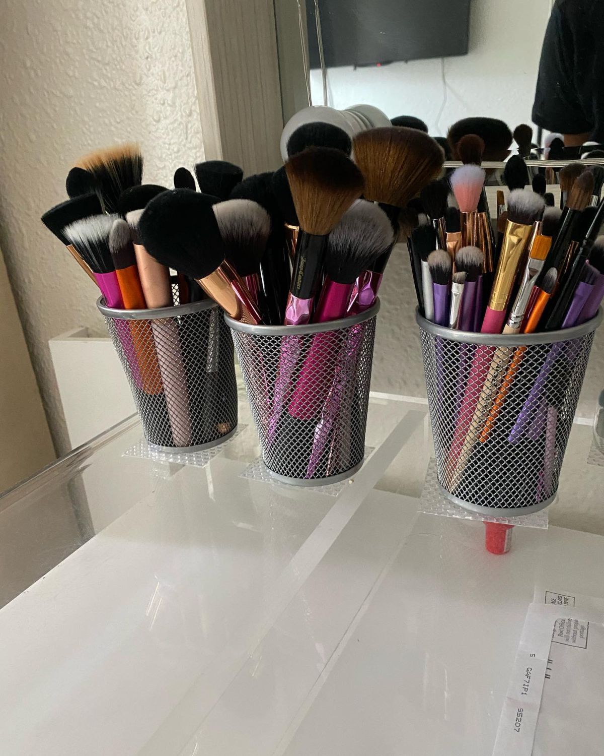 Dollar Store Brush Holders