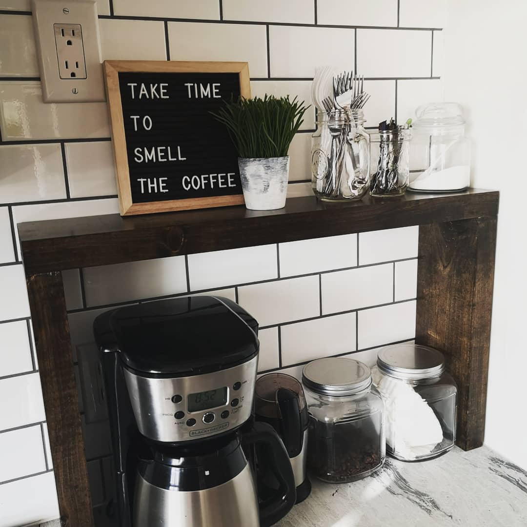 kitchen counter shelf