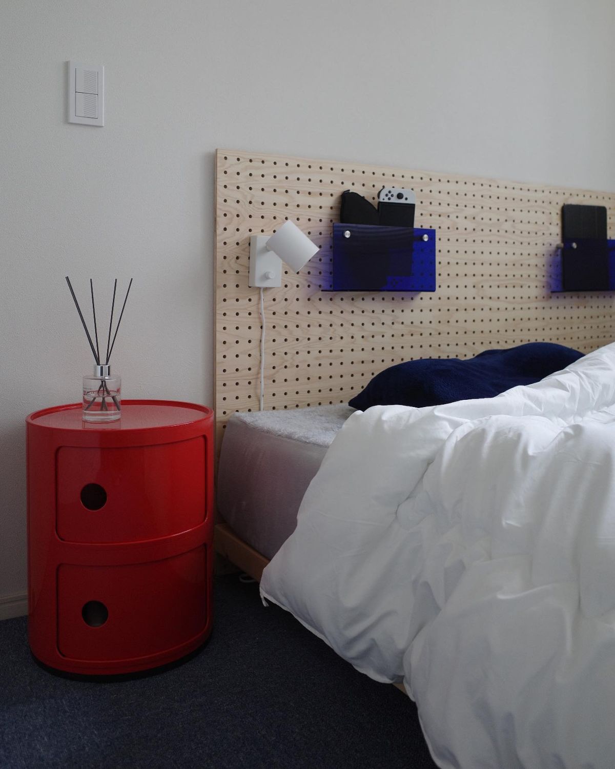 pegboard bed frame