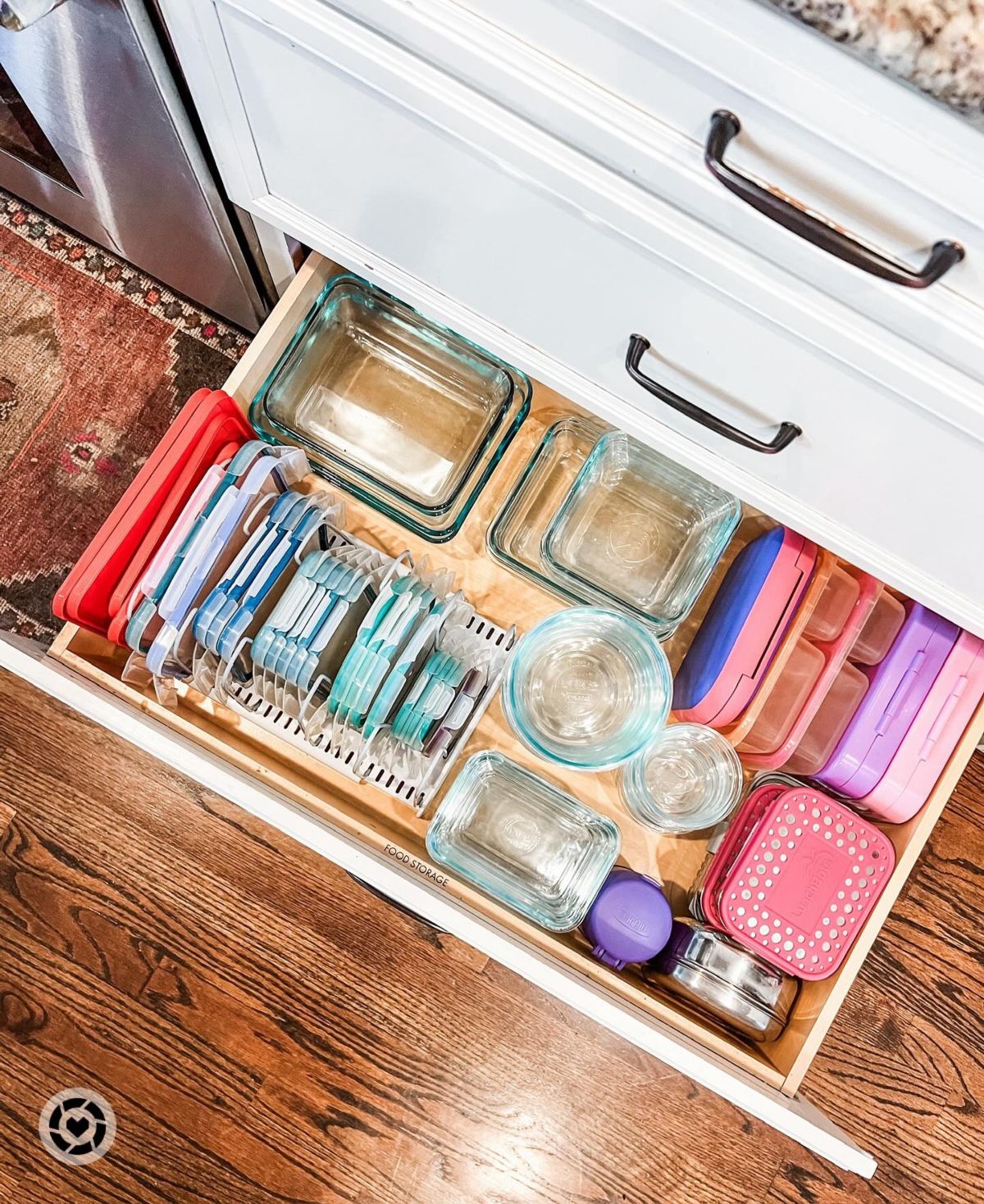 organized lids and containers