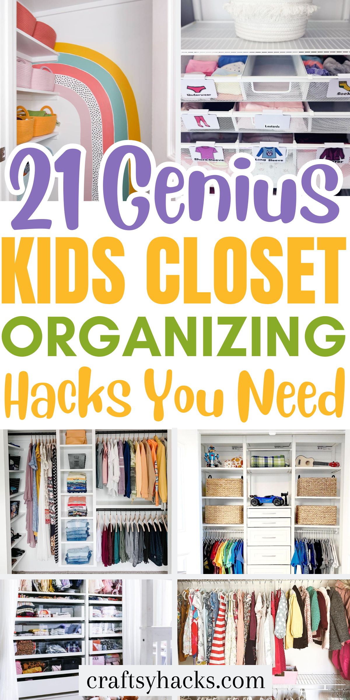 Kids Closet Organizing Hacks