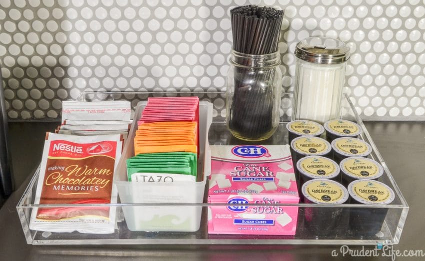 acrylic tray for coffee station