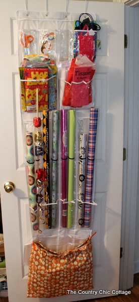 gift wrap organizer