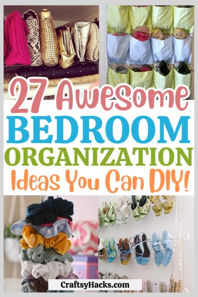 27 Clever DIY Bedroom Organization Ideas You Must Try! - Craftsy Hacks