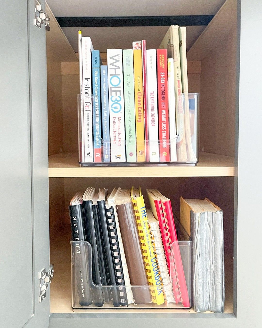 Store Cookbooks in shelves