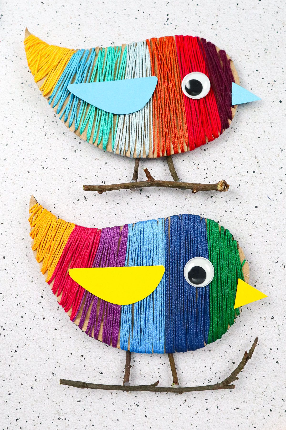 Yarn Bird Craft idea