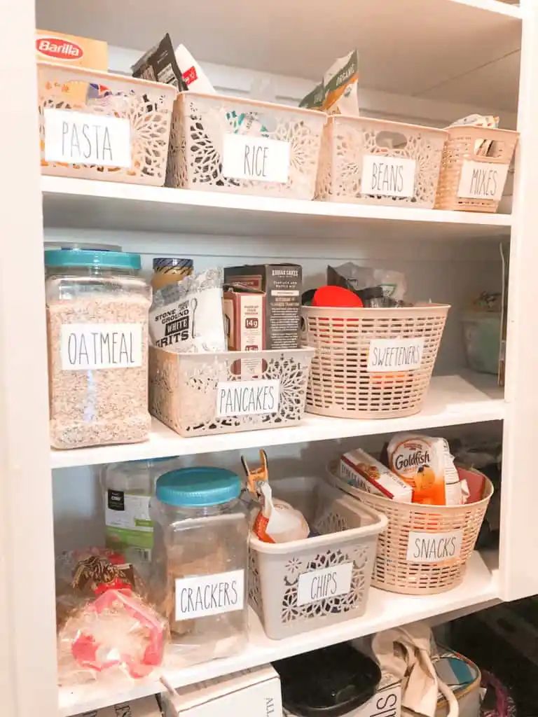 Dollar Store Storage Bins for pantry